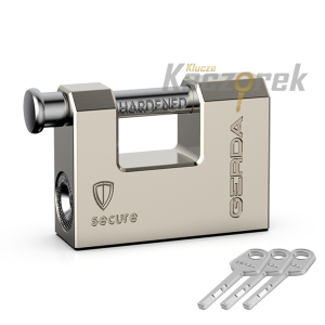 Gerda 242 - Secure KSWT S60 - poniklovaný zesílený kolíkový visací zámek - blistr